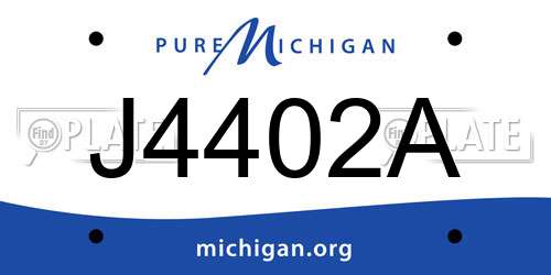 J4402A Michigan License Plate