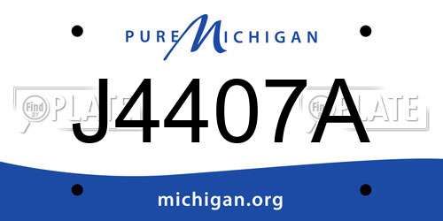 J4407A Michigan License Plate