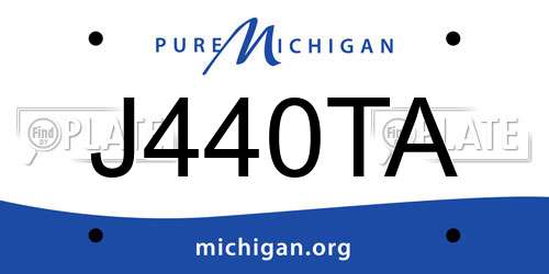 J440TA Michigan License Plate