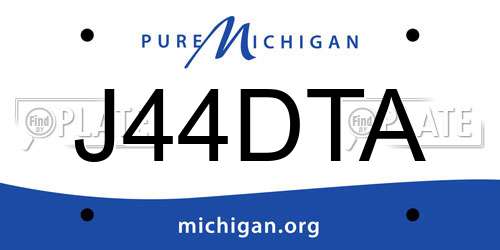 J44DTA Michigan License Plate
