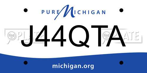 J44QTA Michigan License Plate