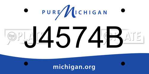 J4574B Michigan License Plate
