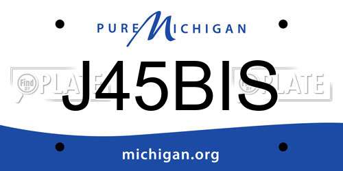 J45BIS Michigan License Plate