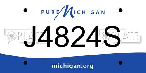J4824S Michigan License Plate