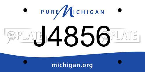 J4856 Michigan License Plate