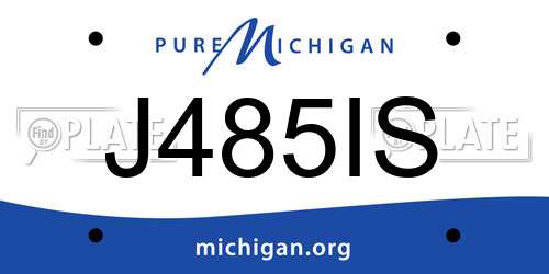 J485IS Michigan License Plate