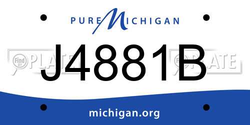 J4881B Michigan License Plate