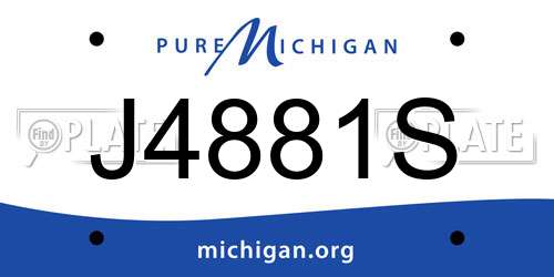 J4881S Michigan License Plate