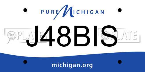 J48BIS Michigan License Plate