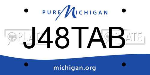 J48TAB Michigan License Plate