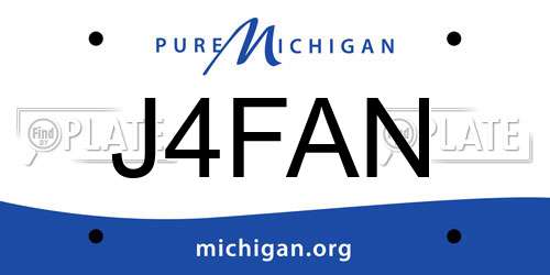 J4FAN Michigan License Plate