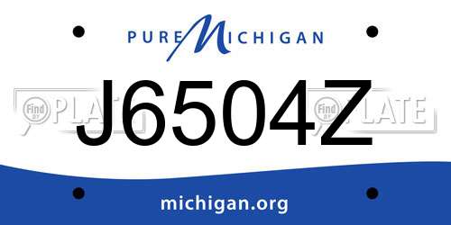 J6504Z Michigan License Plate