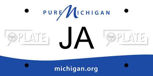 JA Michigan License Plate