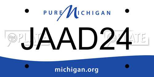 JAAD24 Michigan License Plate