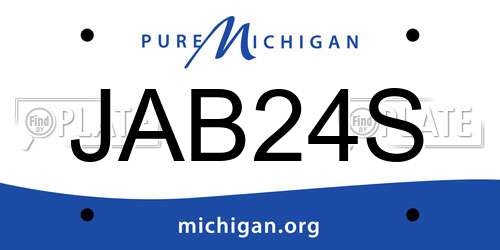 JAB24S Michigan License Plate
