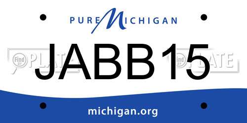 JABB15 Michigan License Plate