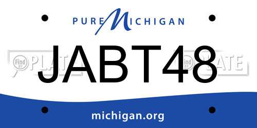 JABT48 Michigan License Plate
