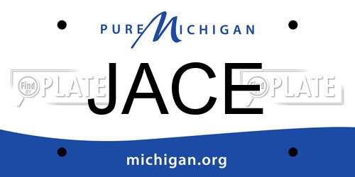 JACE Michigan License Plate