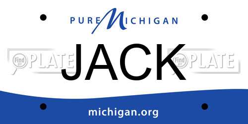 JACK Michigan License Plate