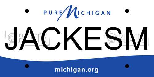 JACKESM Michigan License Plate