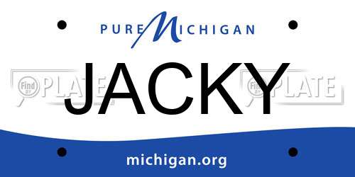 JACKY Michigan License Plate