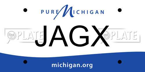 JAGX Michigan License Plate