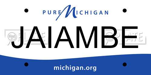 JAIAMBE Michigan License Plate