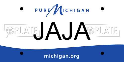 JAJA Michigan License Plate