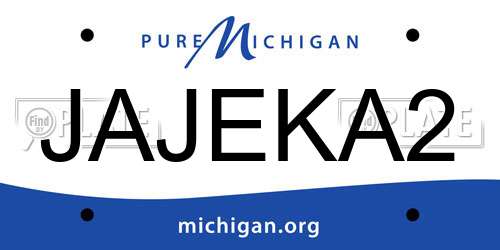 JAJEKA2 Michigan License Plate