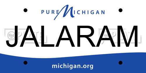 JALARAM Michigan License Plate