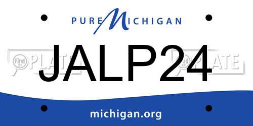 JALP24 Michigan License Plate