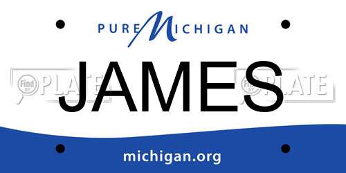 JAMES Michigan License Plate