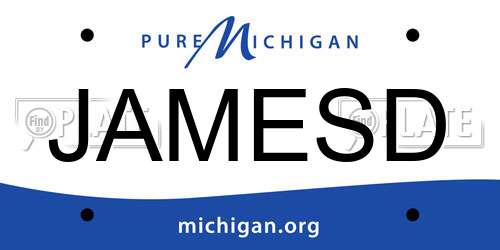 JAMESD Michigan License Plate