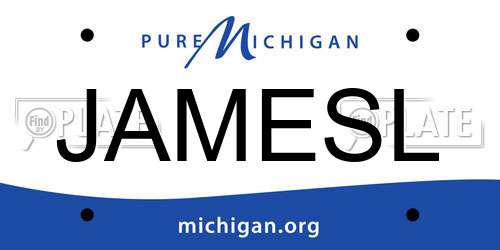 JAMESL Michigan License Plate