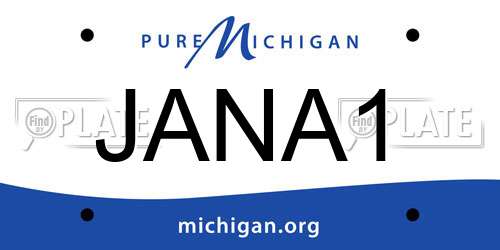 JANA1 Michigan License Plate