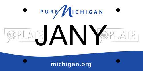 JANY Michigan License Plate