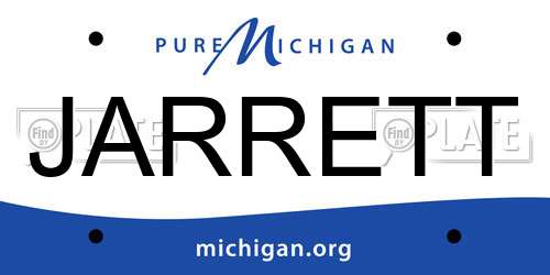 JARRETT Michigan License Plate