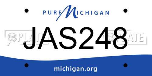 JAS248 Michigan License Plate