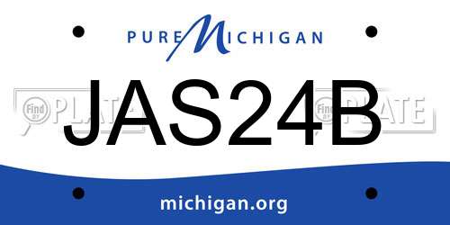 JAS24B Michigan License Plate