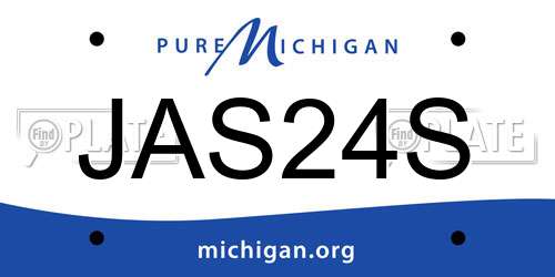 JAS24S Michigan License Plate