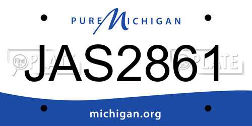 JAS2861 Michigan License Plate