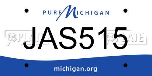 JAS515 Michigan License Plate