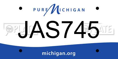 JAS745 Michigan License Plate