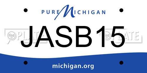 JASB15 Michigan License Plate