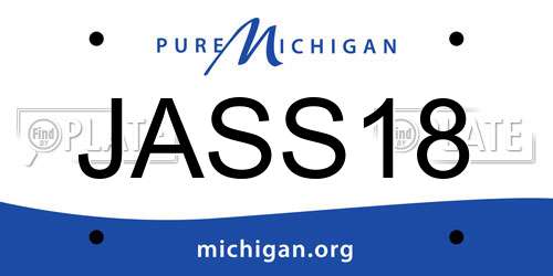 JASS18 Michigan License Plate