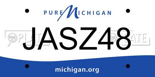 JASZ48 Michigan License Plate