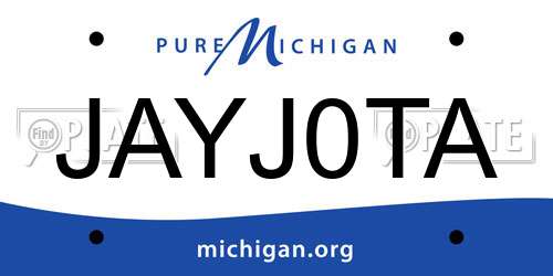 JAYJ0TA Michigan License Plate