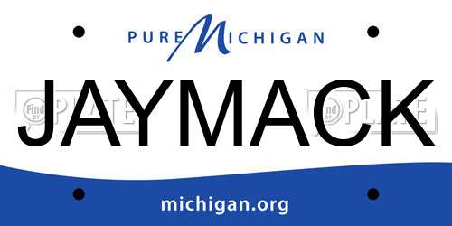JAYMACK Michigan License Plate