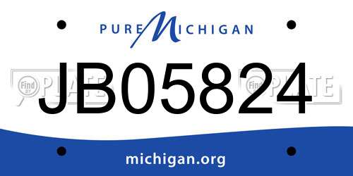 JB05824 Michigan License Plate