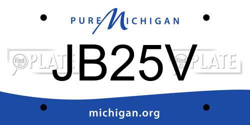 JB25V Michigan License Plate